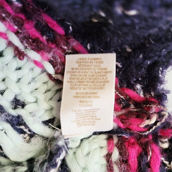 Free People Fair Isle Sweater Small Multicolor Wool Alpaca Mohair Chunky Knit - Picture 10 of 10